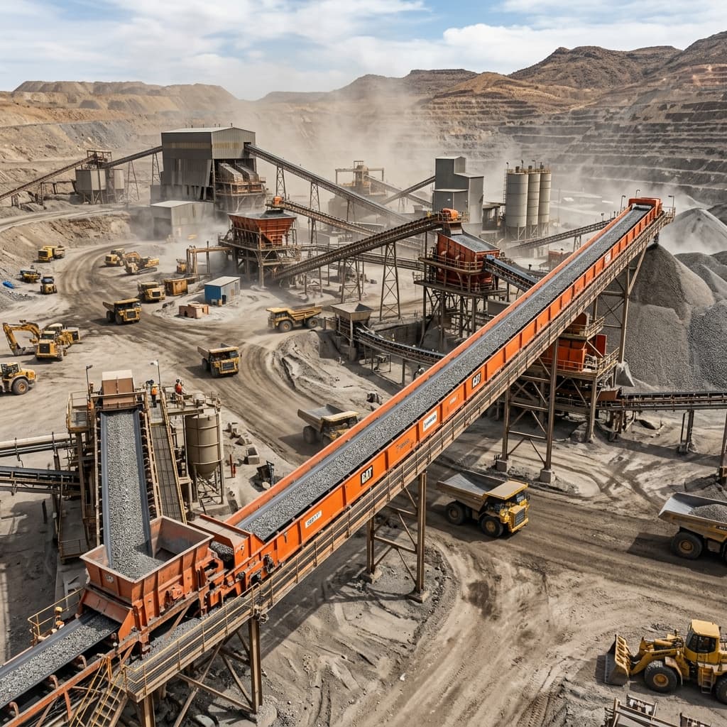 Industrial Mining Plant - Conveyor Belt Machine
